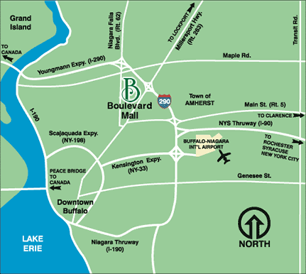 Map to Boulevard Mall