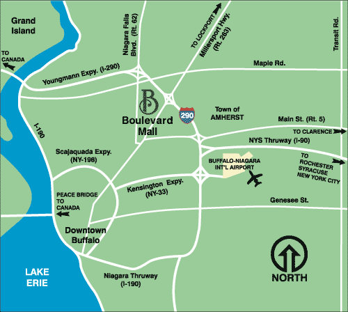 Map to Boulevard Mall